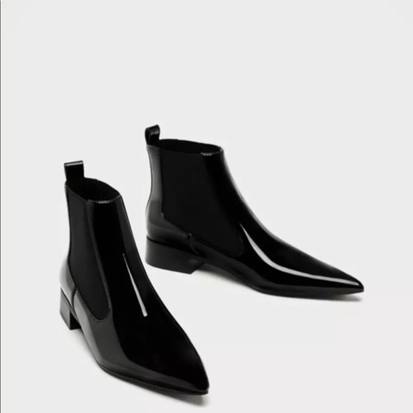 Zara stretch ankle boots with pointed toes